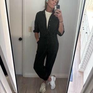 Universal Thread Dark Gray Denim Jumpsuit